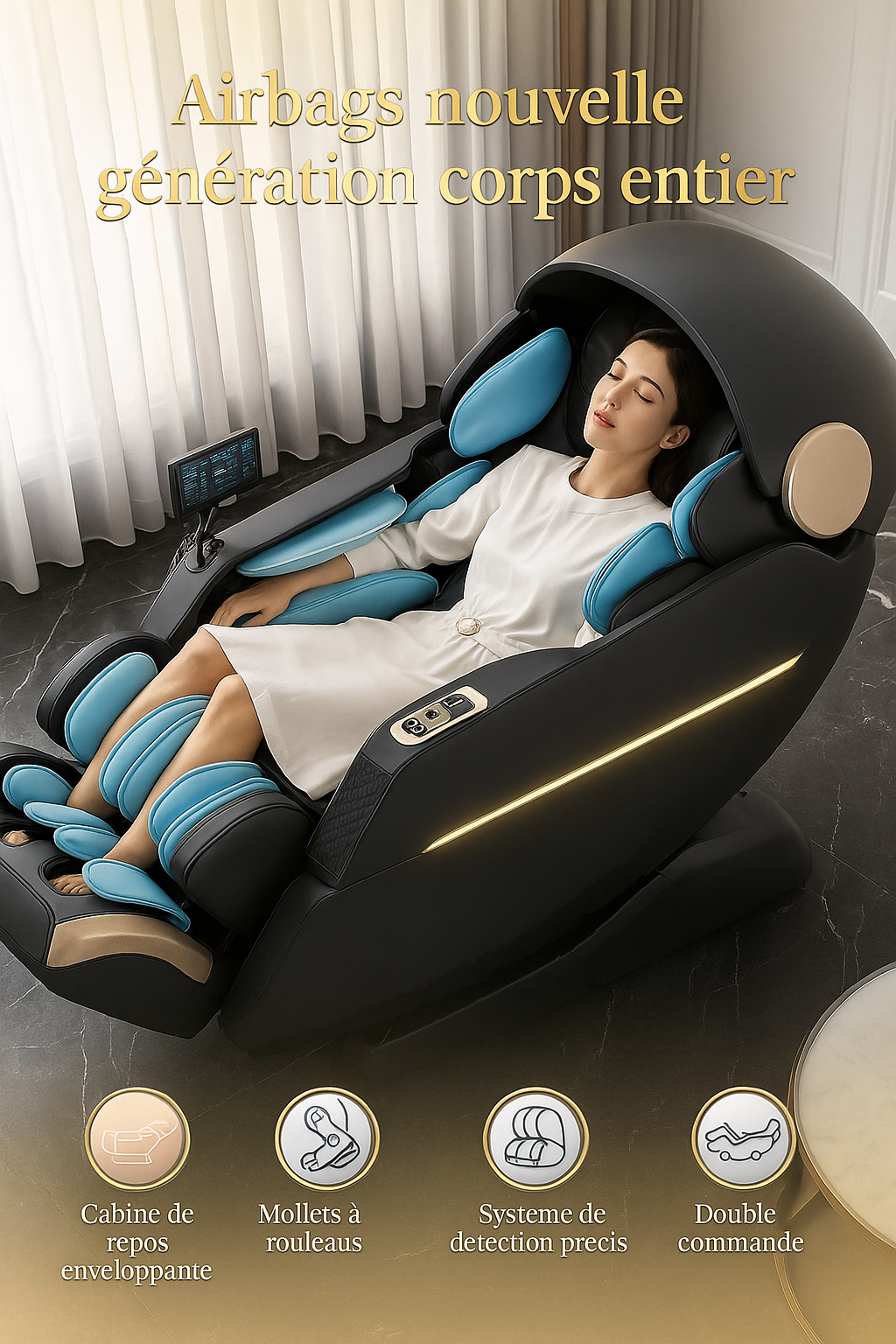 78 airbags corps entier — épaules, bras, taille, hanches, jambes et pieds