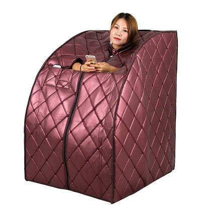 Sauna portable infrarouge 1 place FS-04 avec fauteuil pliant, vue d’ensemble