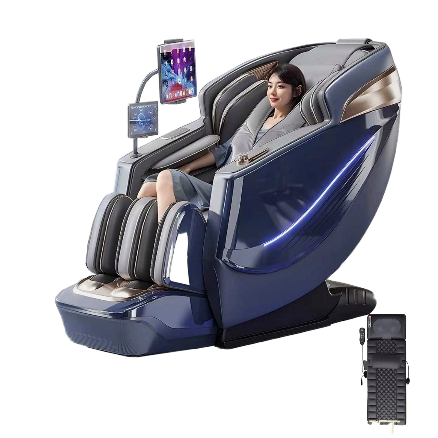 Fauteuil de massage ukLife 321, vue 3/4, design premium