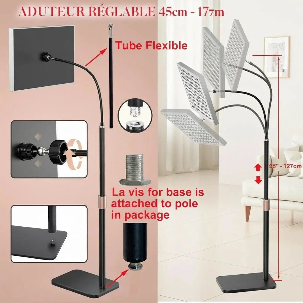 Appareil lumière rouge NIR homestudio, usage quotidien 10–20 minutes