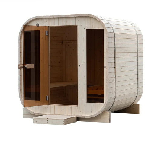 Bassin inox de luxe intégré dans un spa contemporain haut de gamme