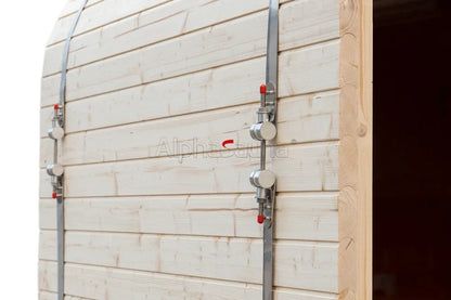 Bassin inox utilisé comme bain froid ou bassin de contraste dans un spa