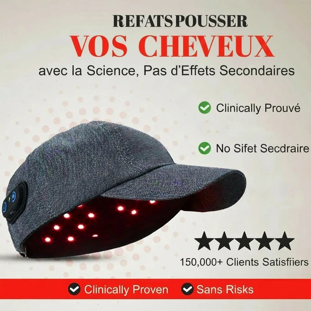 Version avec batterie – casquette LED portable usage quotidien