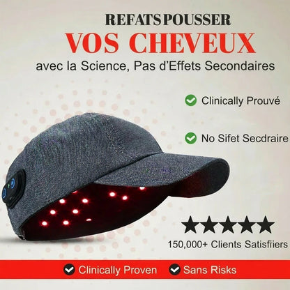 Version avec batterie – casquette LED portable usage quotidien