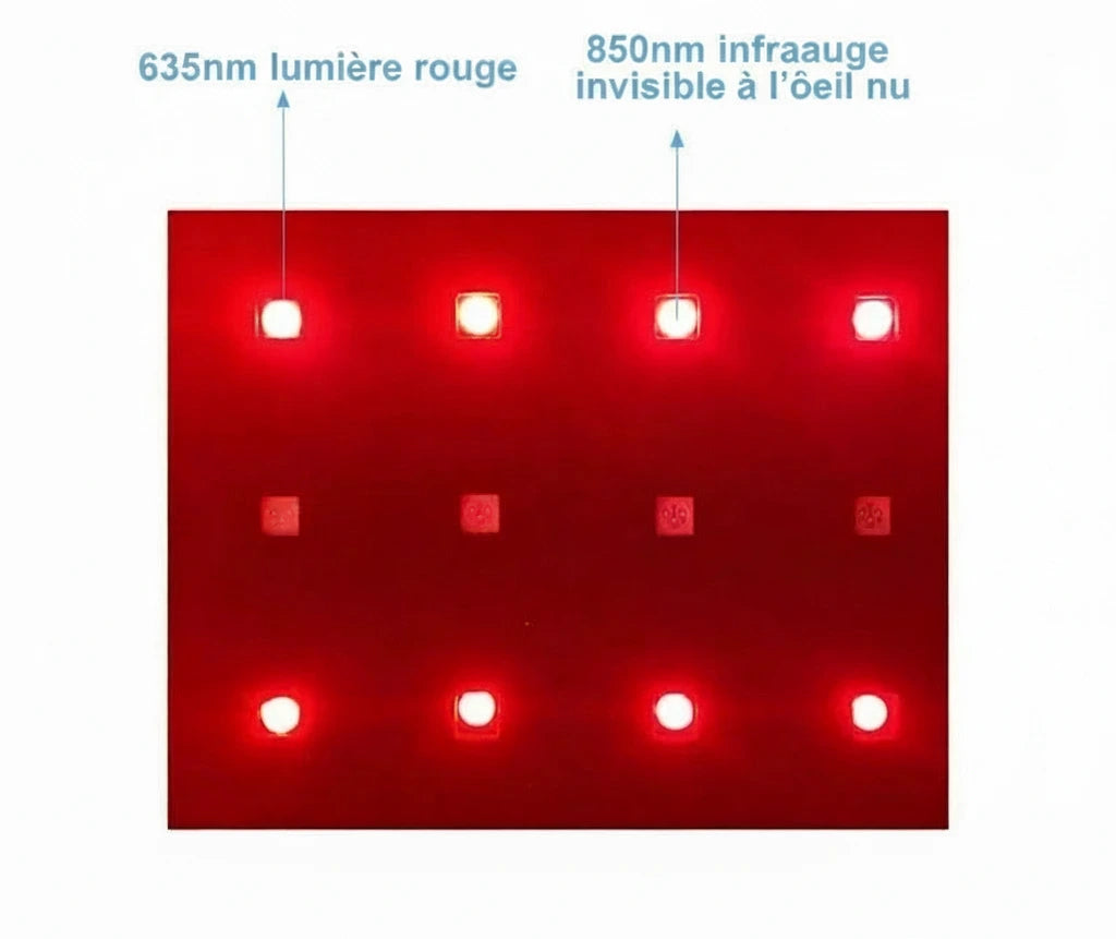 Wrap luminothérapie — format 1260×175 mm avec sangle