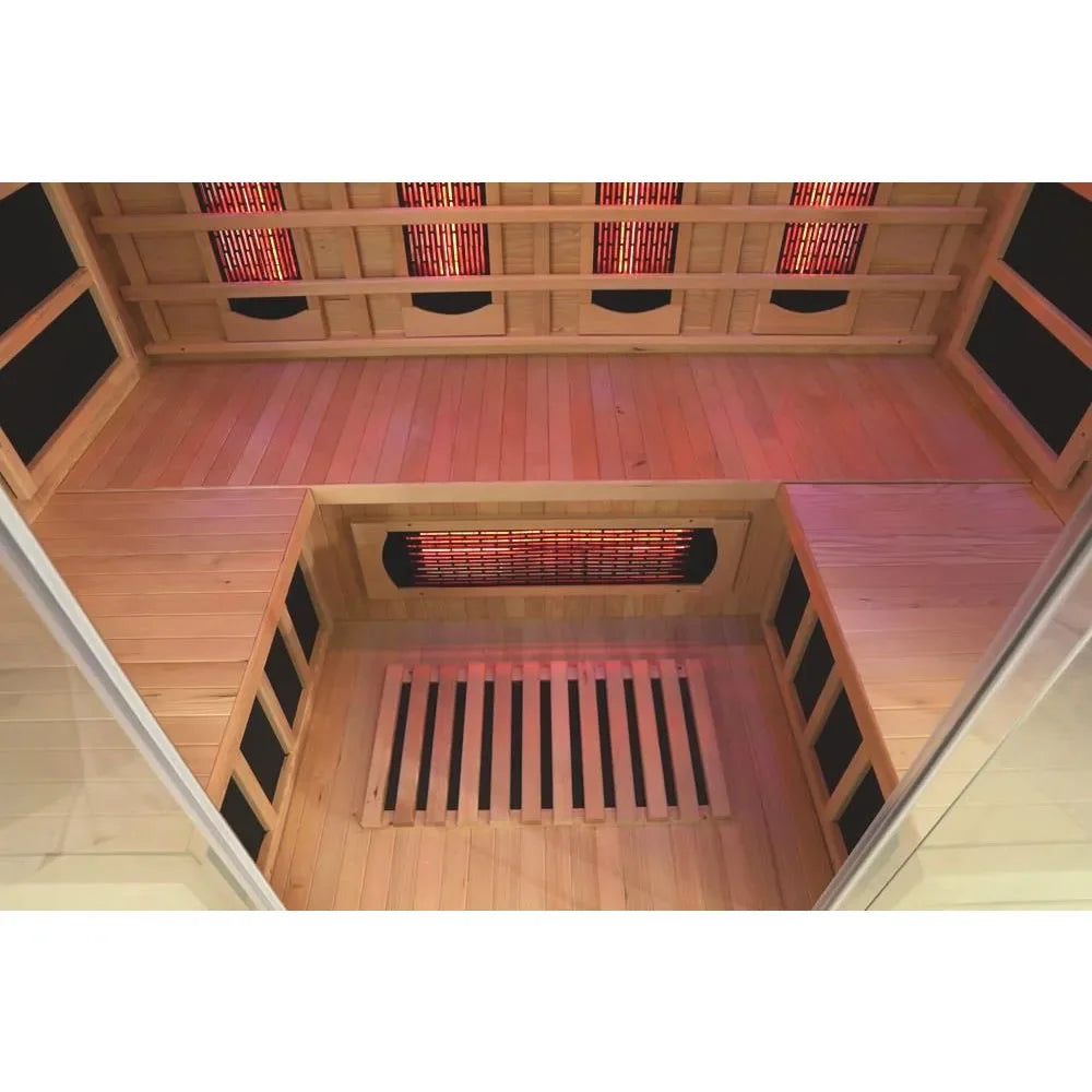 Sauna infrarouge Full Spectrum installé dans une suite bien-être de luxe