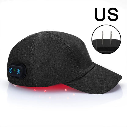 Casquette LED gris – bien-être du cuir chevelu et confort