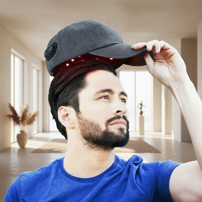 Casquette photobiomodulation cuir chevelu 660 nm visible et 850 nm NIR