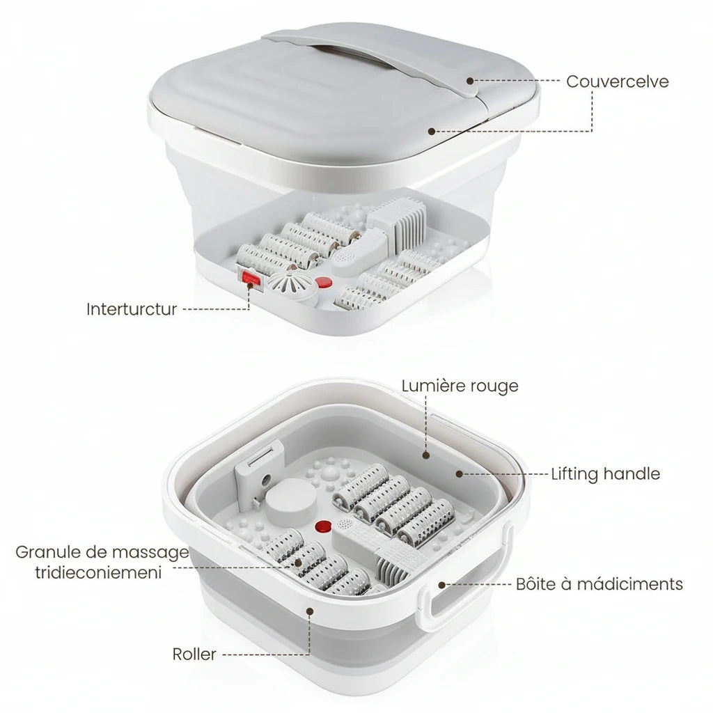 Rouleaux massants et nodules 3D pour voûte plantaire