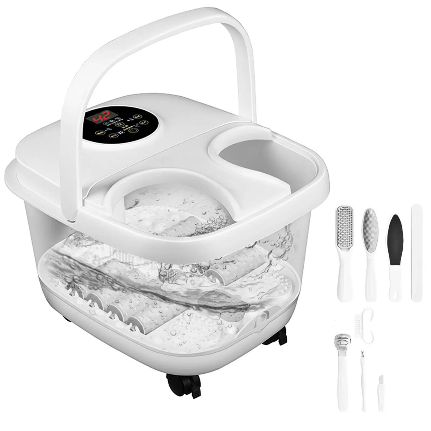 8 rouleaux massants et blocs 3D — stimulation de la voûte plantaire