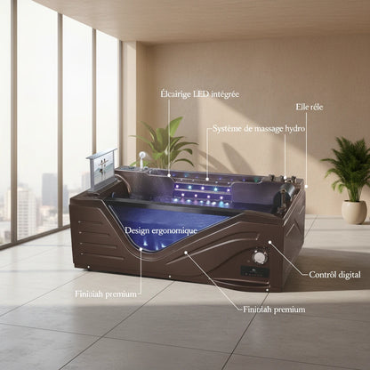 Éclairage LED 7 couleurs — chromothérapie intégrée