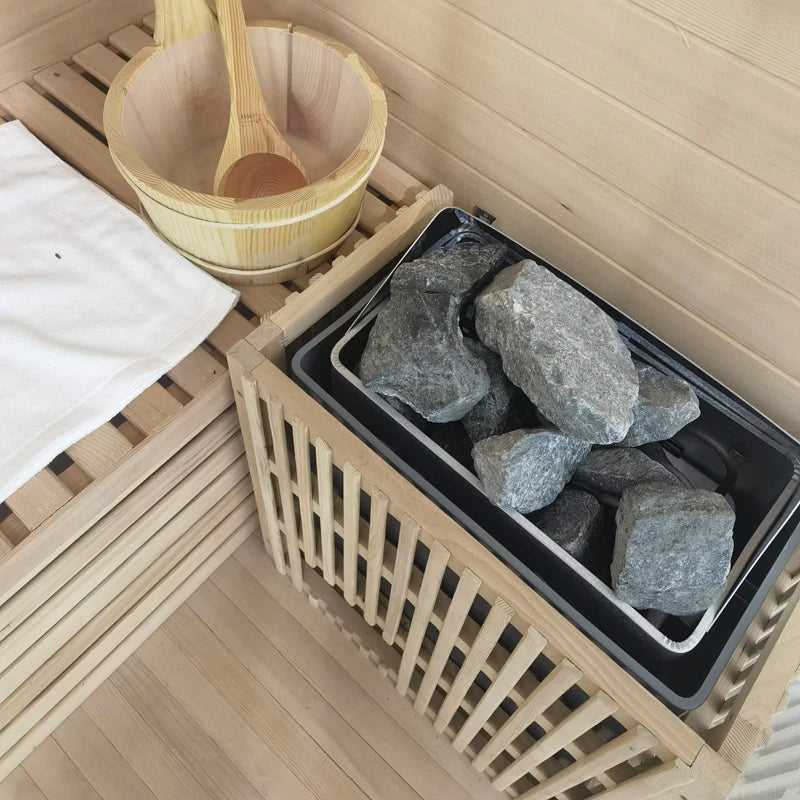 Panneau de contrôle digital du sauna Hemlock Dual Essence infrarouge et vapeur sèche