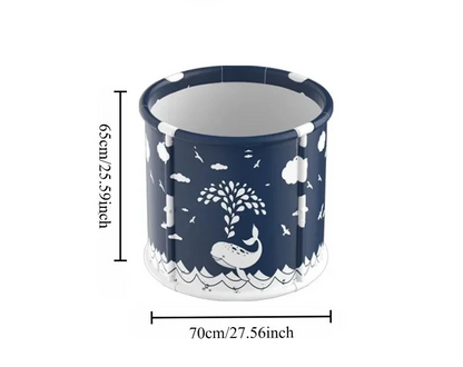 Baignoire portable pliable — rangement vertical gain de place